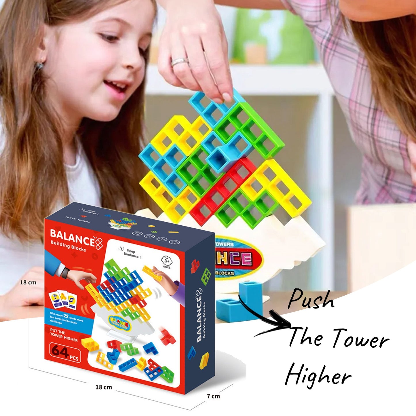 Balance Stacking Board Games Kids Adults Tower Block Toys For Family