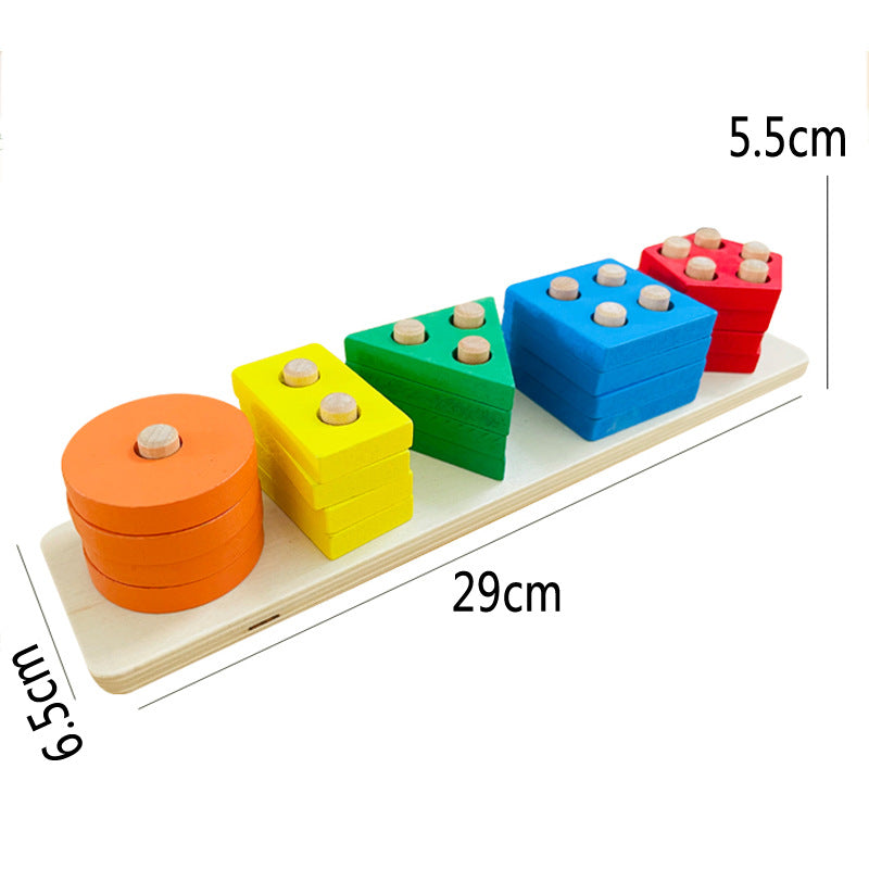 Early Childhood Montessori Toys Color Recognition Blocks Matching 1-3 Years Old Children
